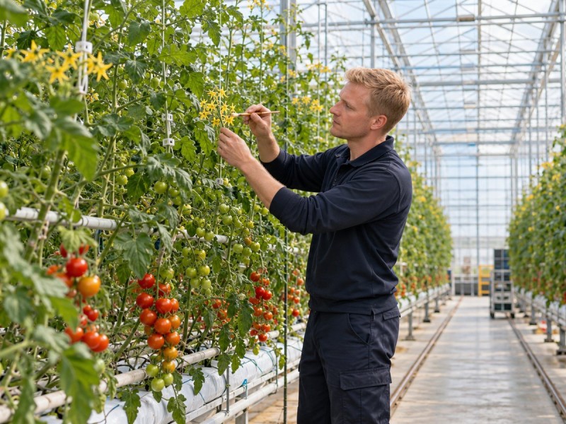 Tomato Greenhouse Worker